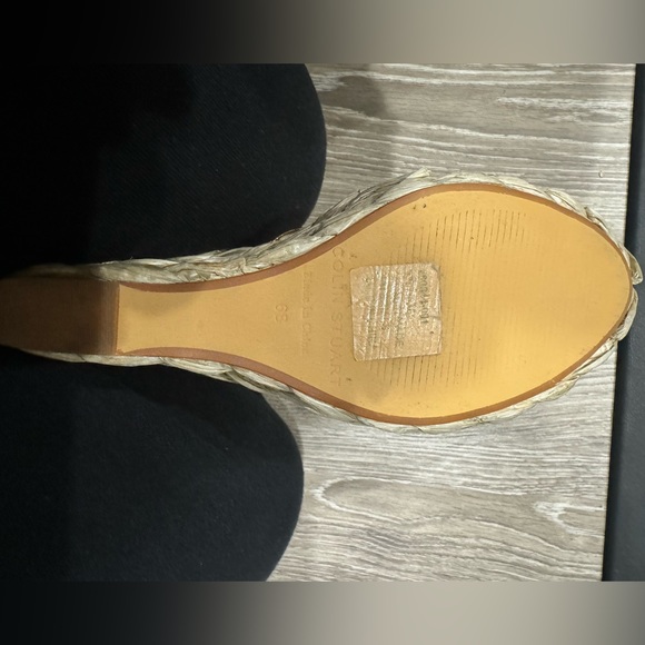 COLIN STUART Wedge shoes, ankle strap gold laces - Picture 9 of 11